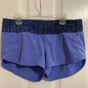 Blue Lululemon running shorts! Size 6